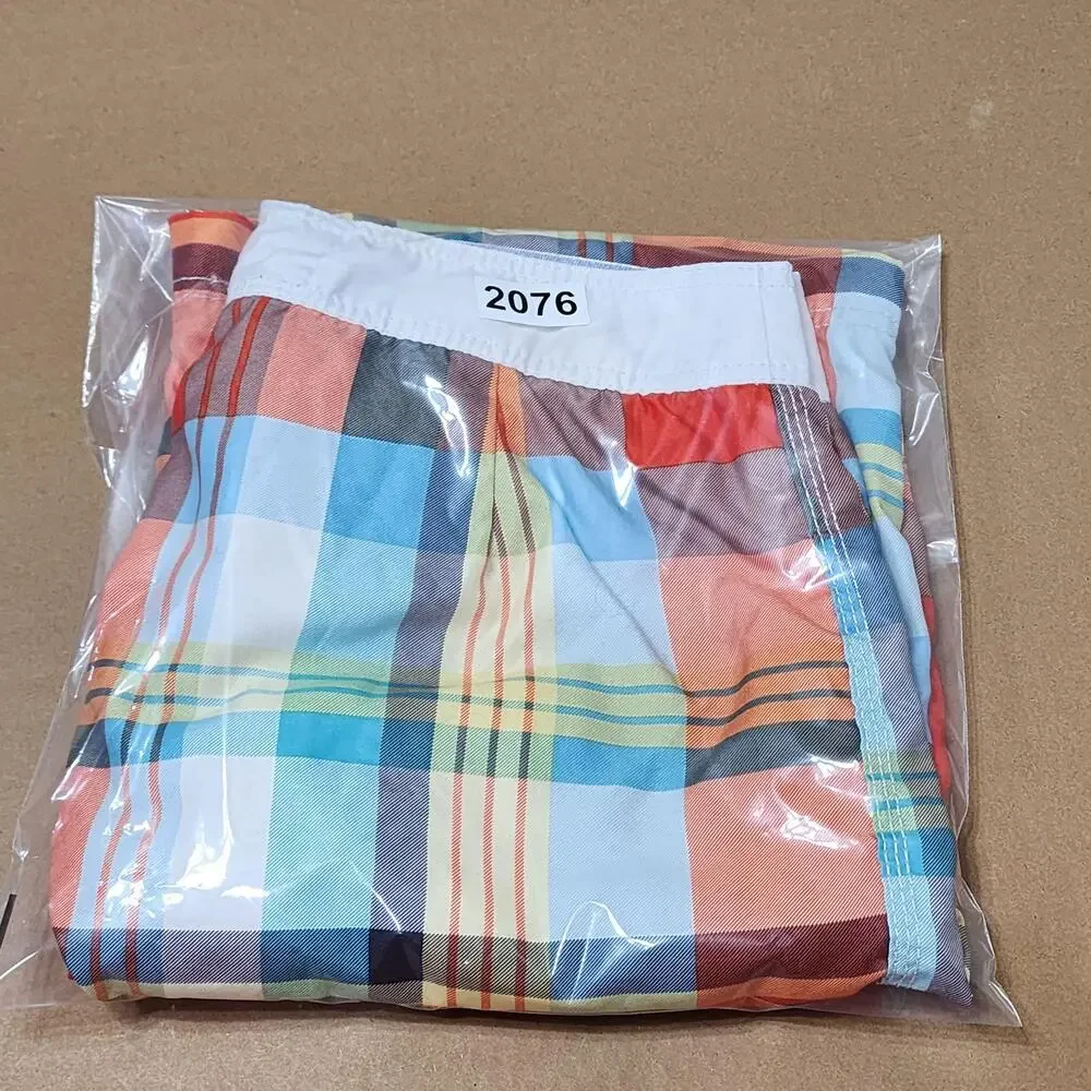 American Eagle Outfitters Board Shorts Mens Medium Multicolor Plaid Lined Swim